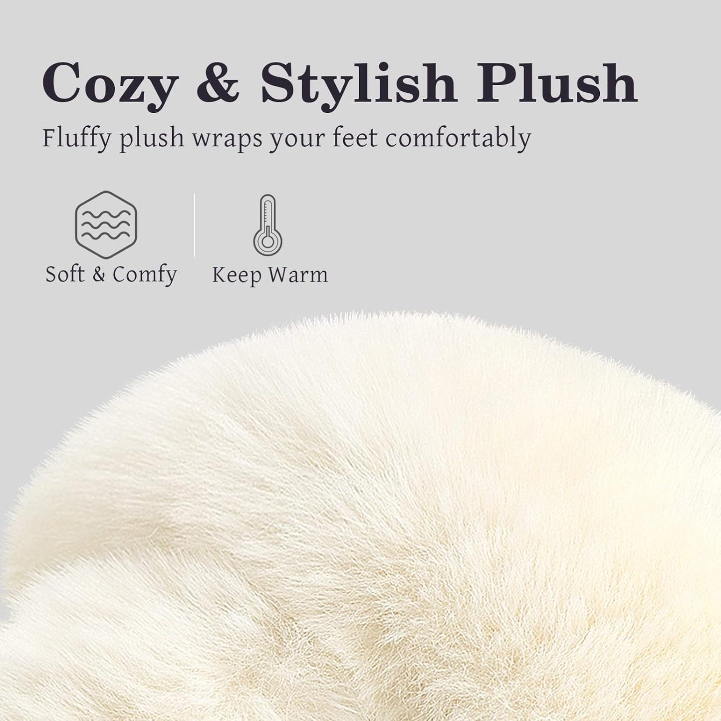 Cozy Furry Cross Band Slippers Anti-Skid Sole