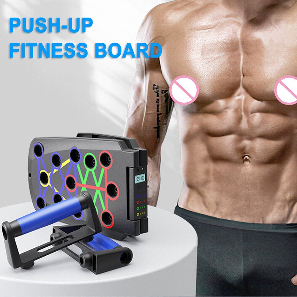 Portable Multi-Function Foldable 10 in 1 Push up Bar With Timer