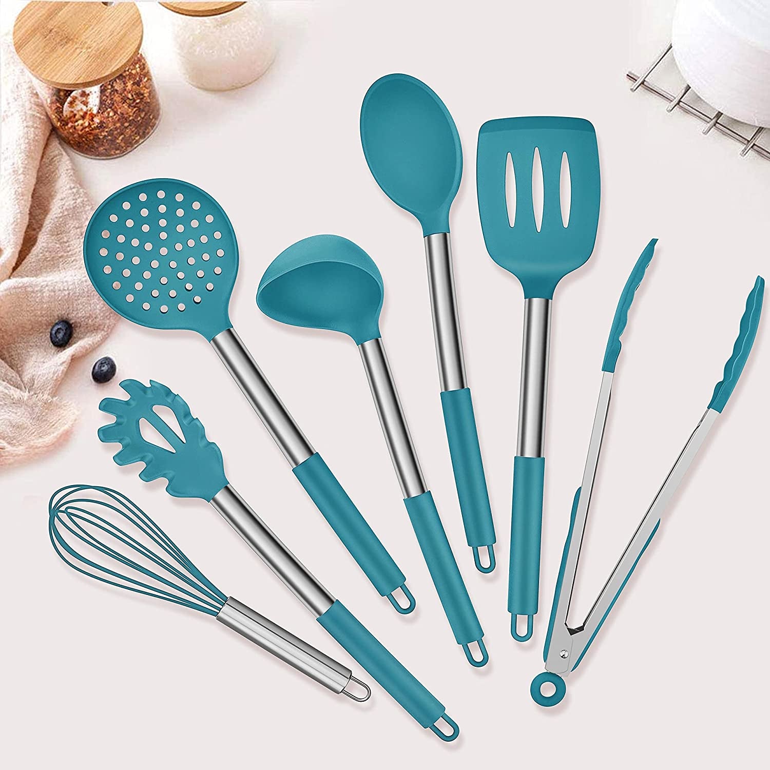 27 & 14 Piece Silicone Cooking Utensils Set with Holder