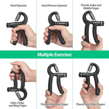 Adjustable Hand Grip Strengthener Adjustable Resistance 22-132Lbs (10-60Kg), Forearm Strengthener