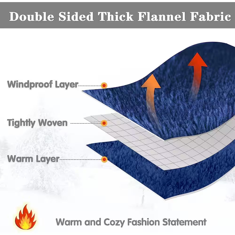 Blue Wearable Blanket with Soft Fleece 