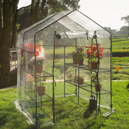 Greenhouse, Portable Green House Indoor and Outdoor, Mini Greenhouse Kit with Anchors and Ropes, 