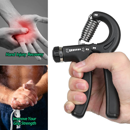 Adjustable Hand Grip Strengthener Adjustable Resistance 22-132Lbs (10-60Kg), Forearm Strengthener