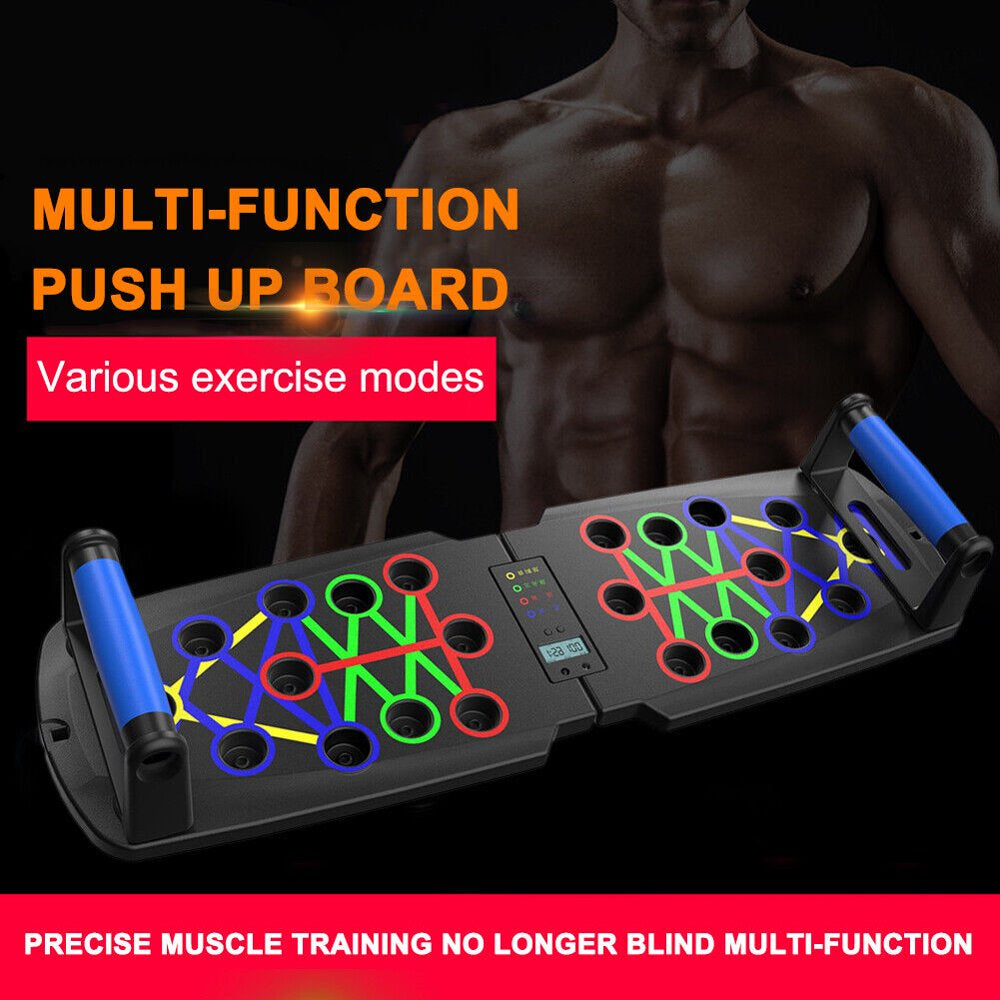 Portable Multi-Function Foldable 10 in 1 Push up Bar With Timer