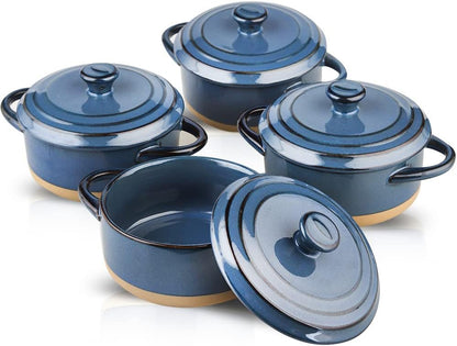 Farmhouse Style 12oz Mini Casserole Dishes with Lids