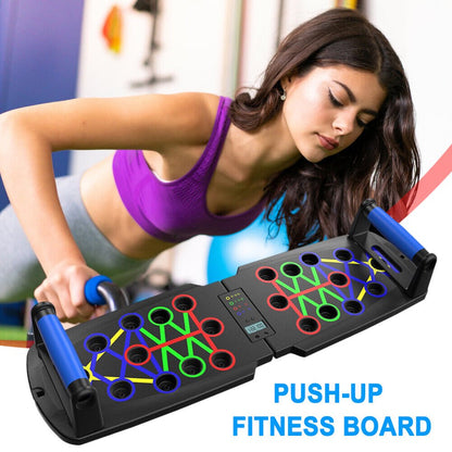 Portable Multi-Function Foldable 10 in 1 Push up Bar With Timer